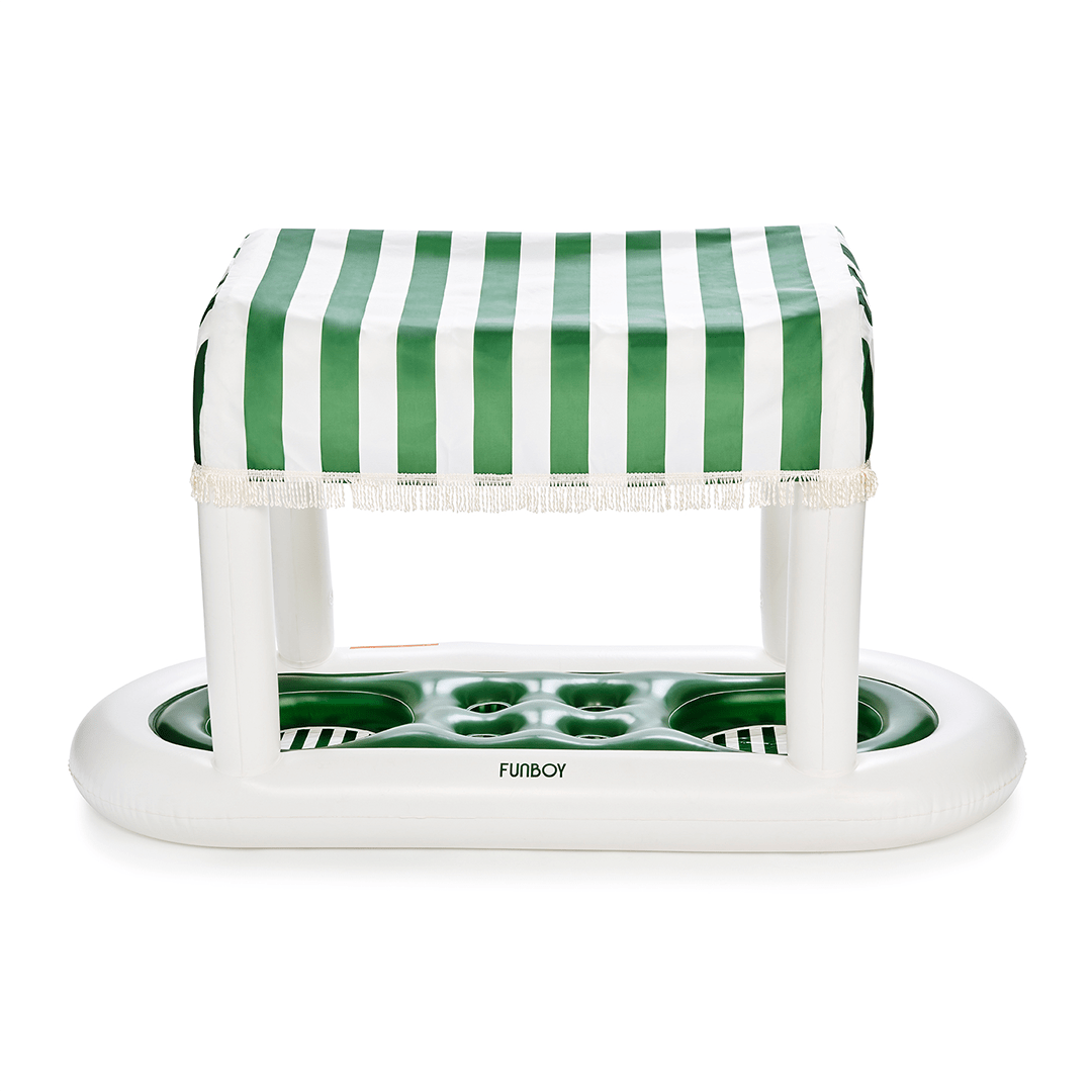 Floating Cabana Bar Green Stripes