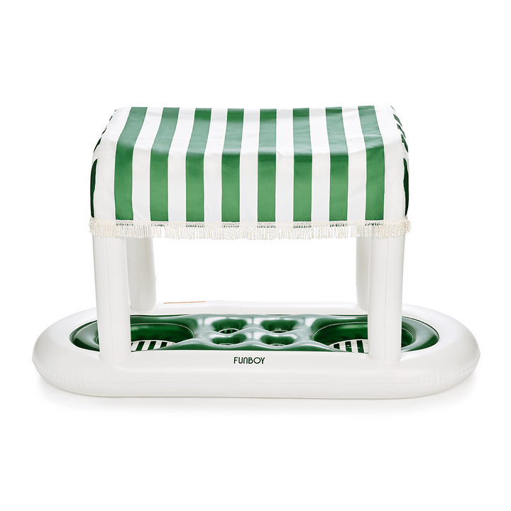 Floating Cabana Bar Green Stripes