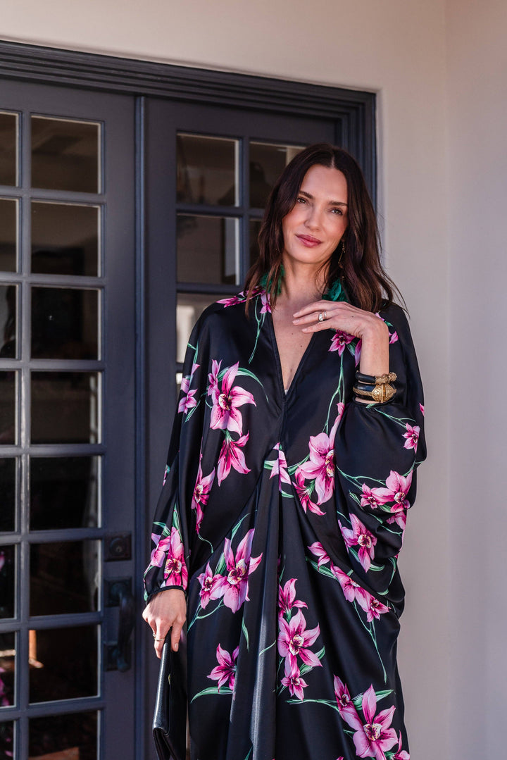 Delphine Deco Caftan in Orchid