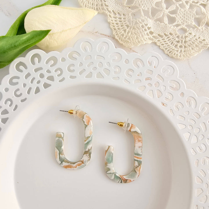 Jenna Hoops - Creamsicle Mint