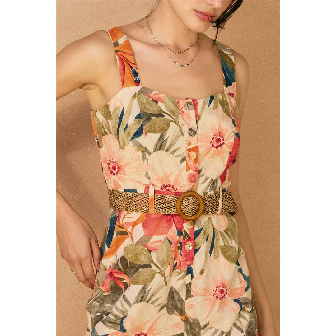 Countryside Bird Button Down Romper