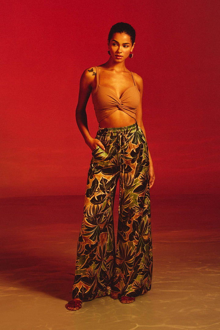 Phangan Island Wide Leg Pull On Pants