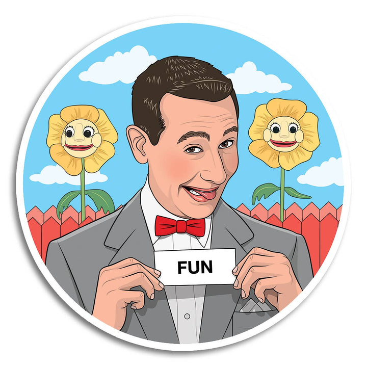 Pee-wee The Secret Word is FUN Die Cut Sticker