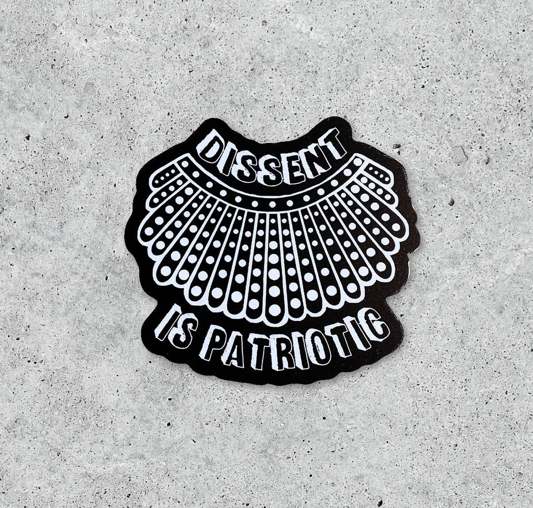 RBG Collar Dissent is Patriotic vinyl sticker