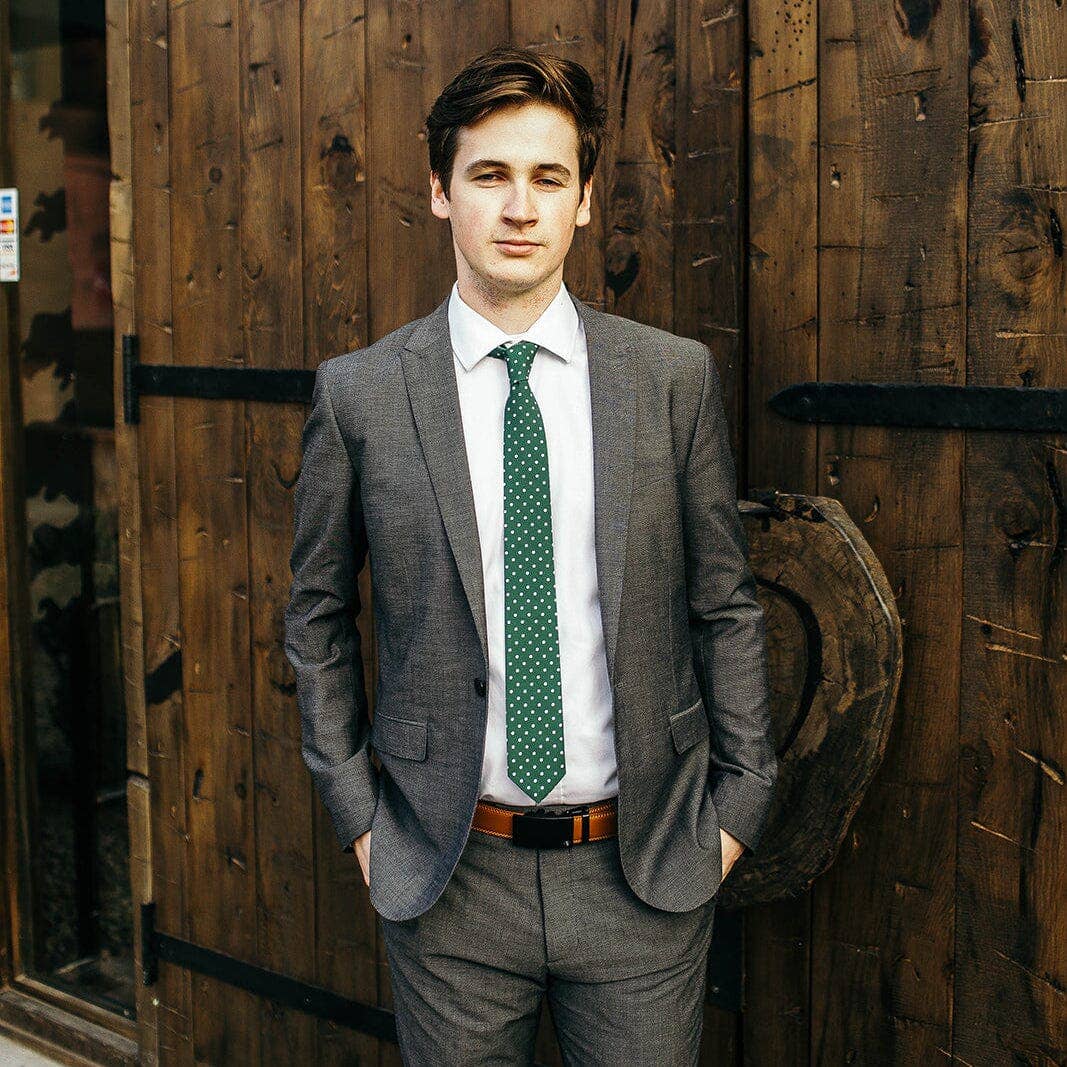 Dublin - Green Polka Dot Tie
