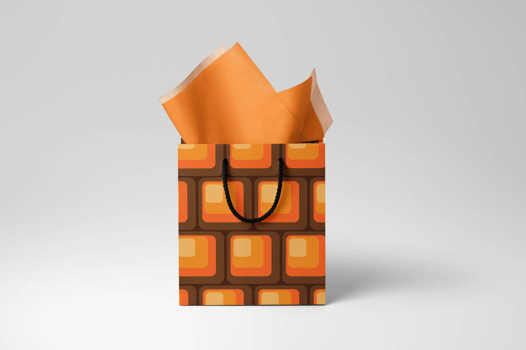 Retro Orange Squares Gift Bag