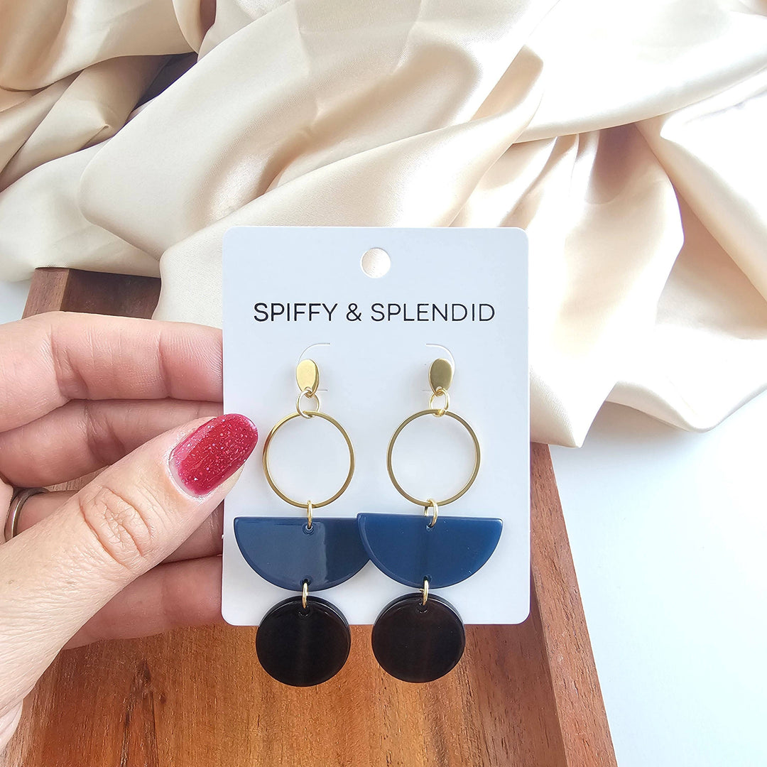 Wren Earrings - Navy & Mahogany // Jewelry, Fall