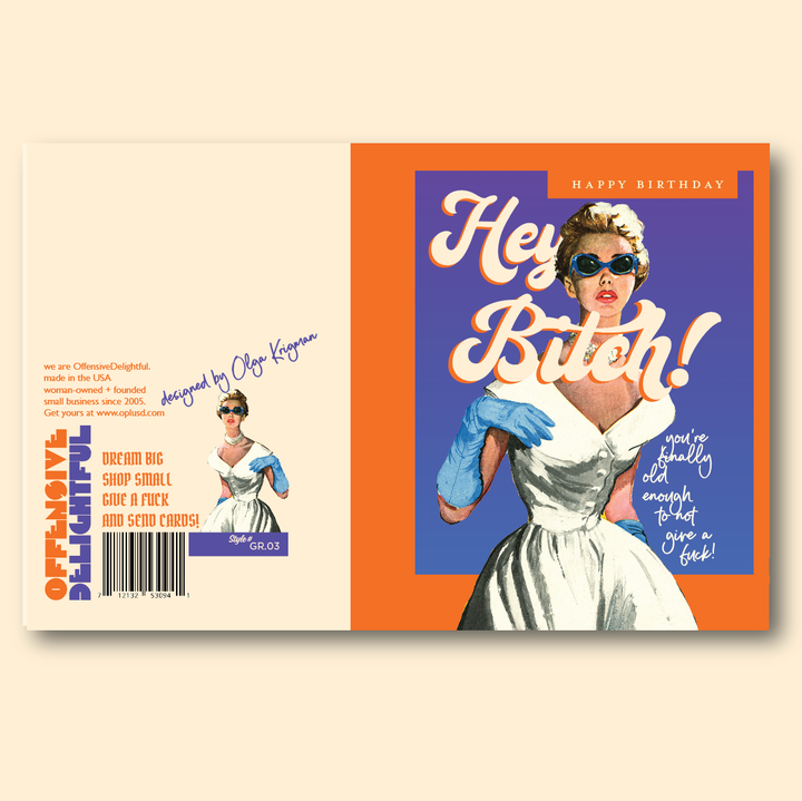 HEY BITCH! birthday card