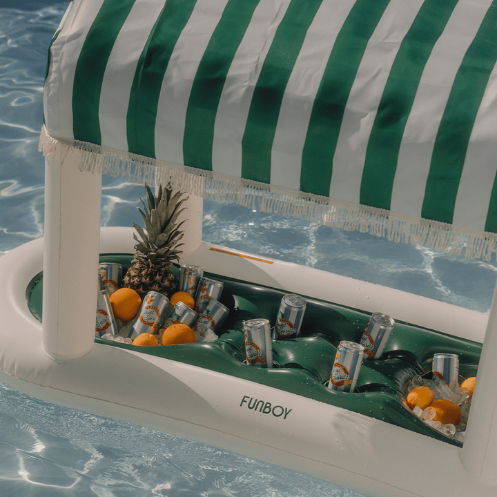 Floating Cabana Bar Green Stripes