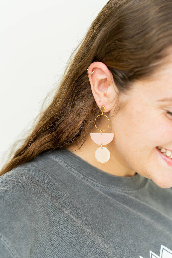 Wren Earrings - Blush & Linen // Jewelry, Gift