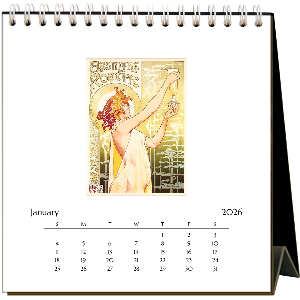 Cocktails 2026 Desk Calendar