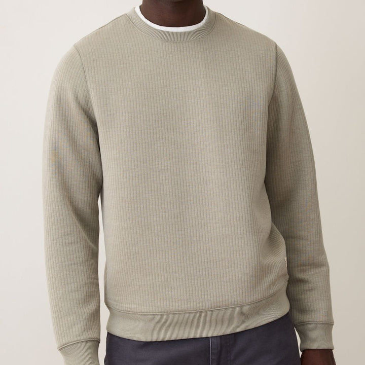 Corbet Quilted Crewneck Taupe
