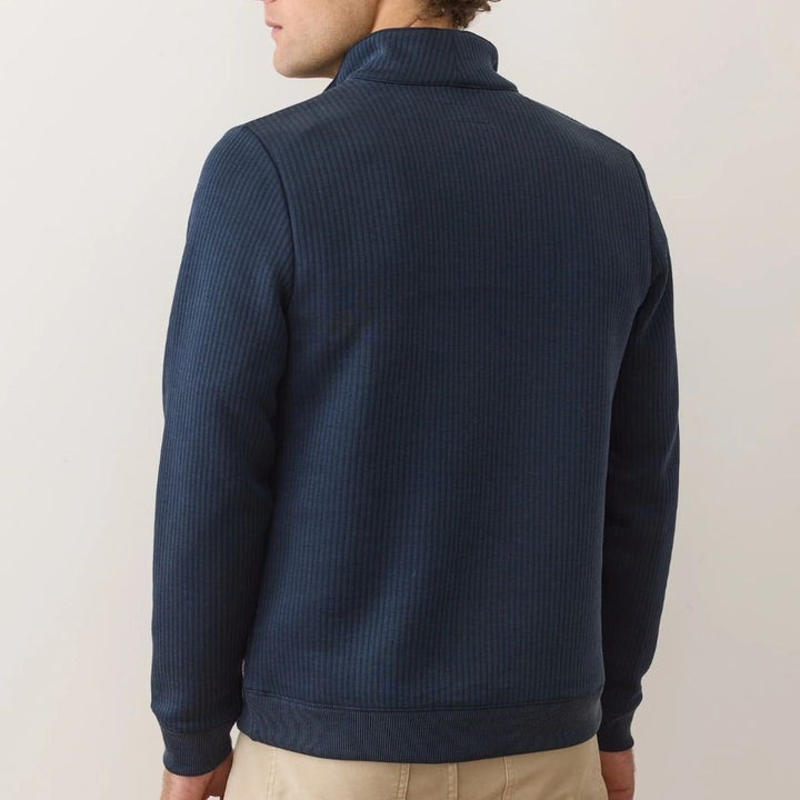 Corbet Quilted Quarter Zip Navy