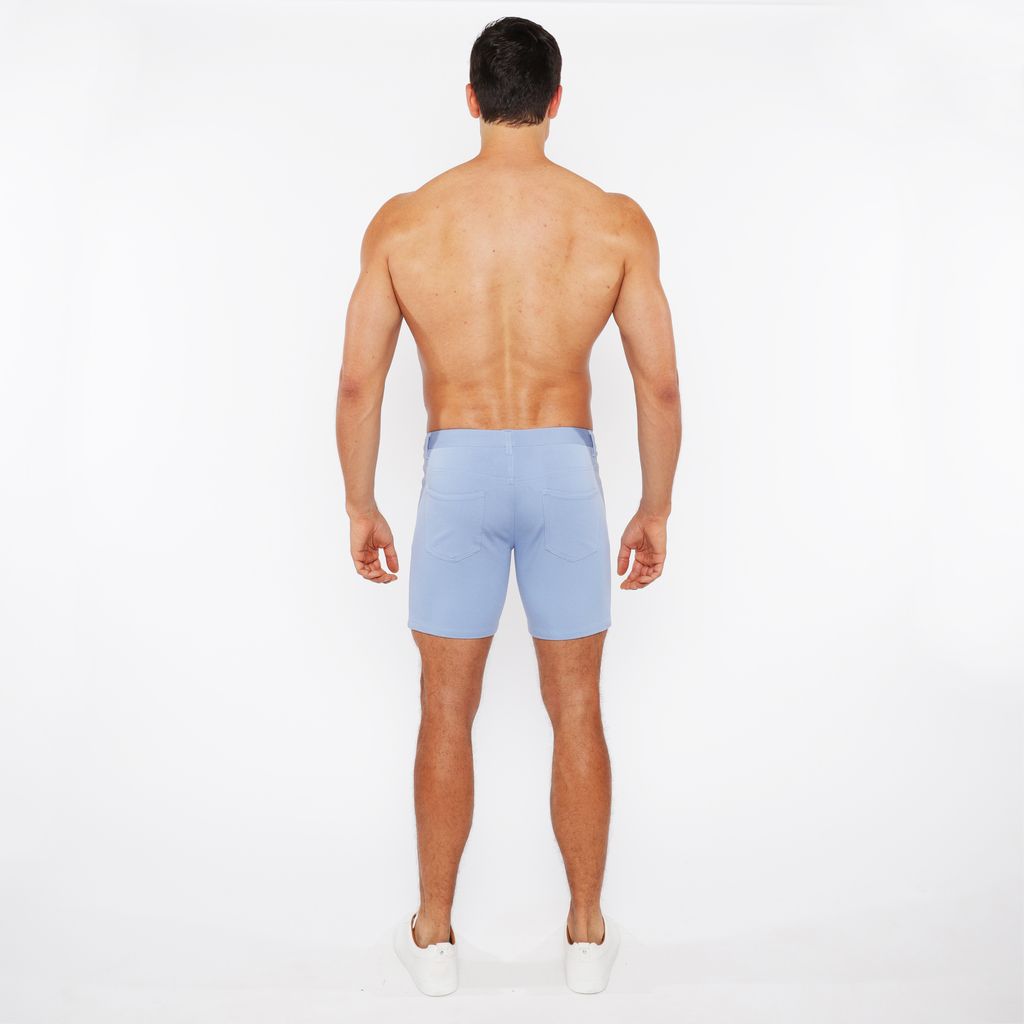 Blue Rain 5" Inseam Solid Stretch Knit Jeans Shorts St-1932