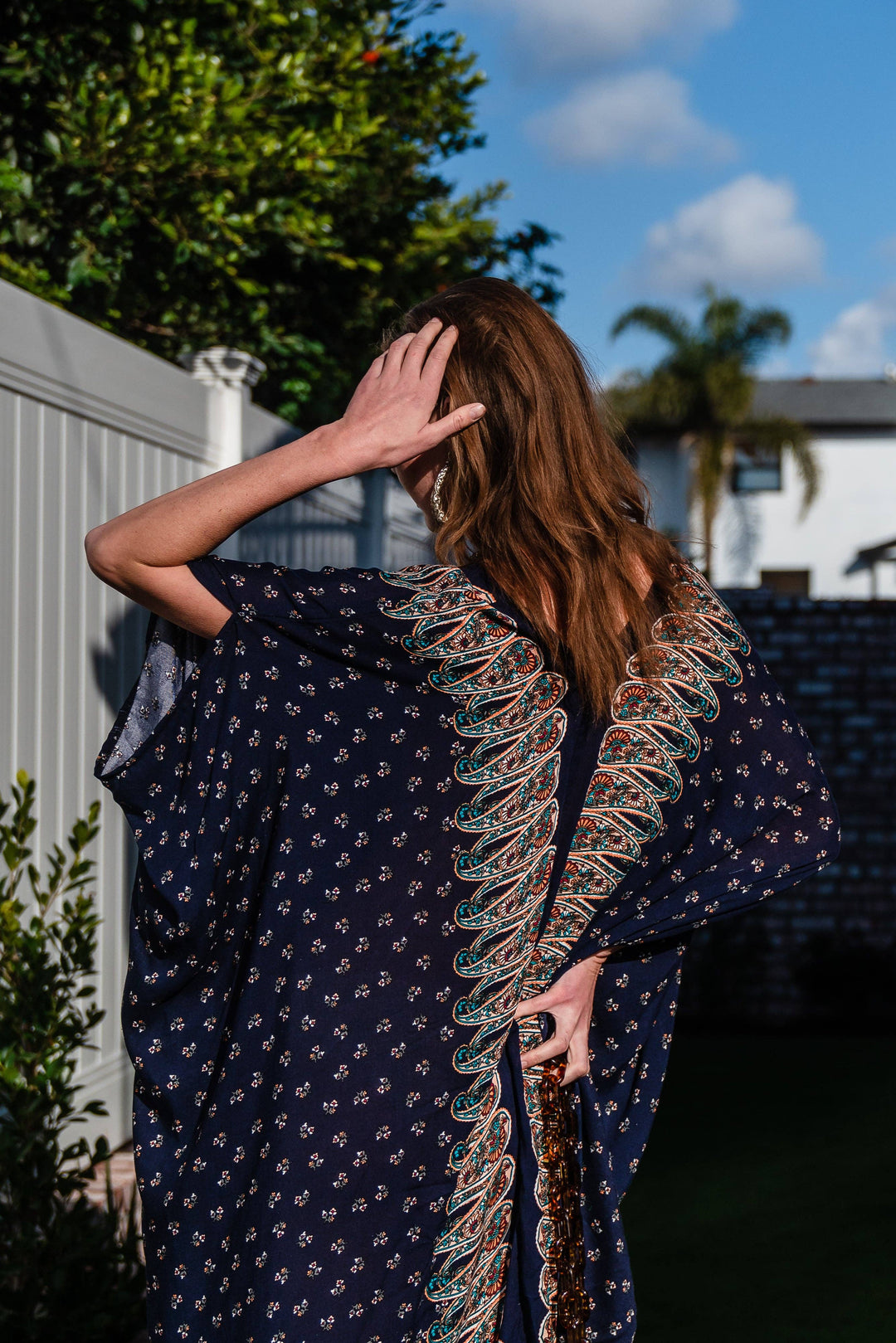 Kinsley Paisley Border Caftan