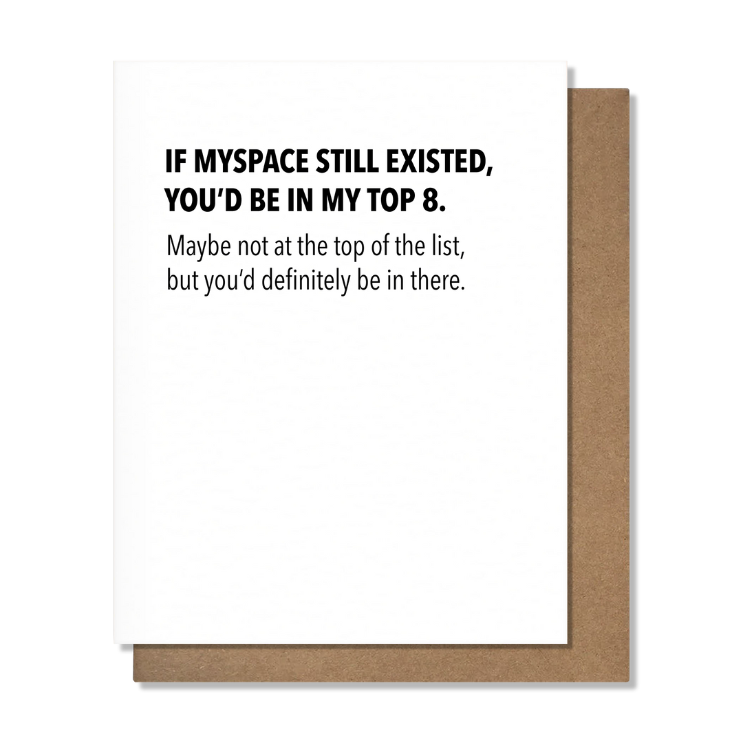 Top Eight - Funny Friendship Card