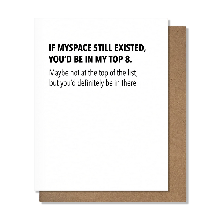 Top Eight - Funny Friendship Card