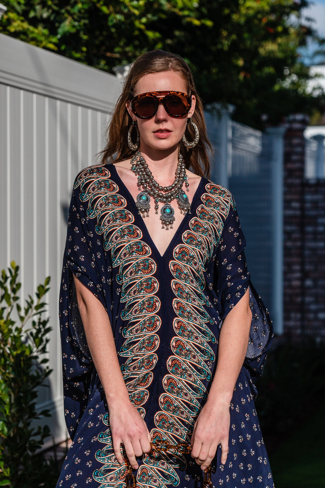 Kinsley Paisley Border Caftan