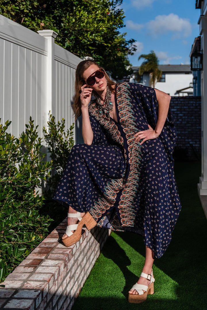 Kinsley Paisley Border Caftan