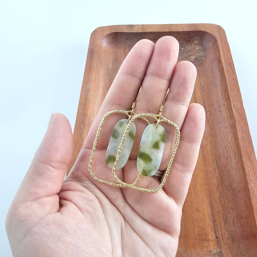 Madison Earrings - Pear Opal // Jewelry