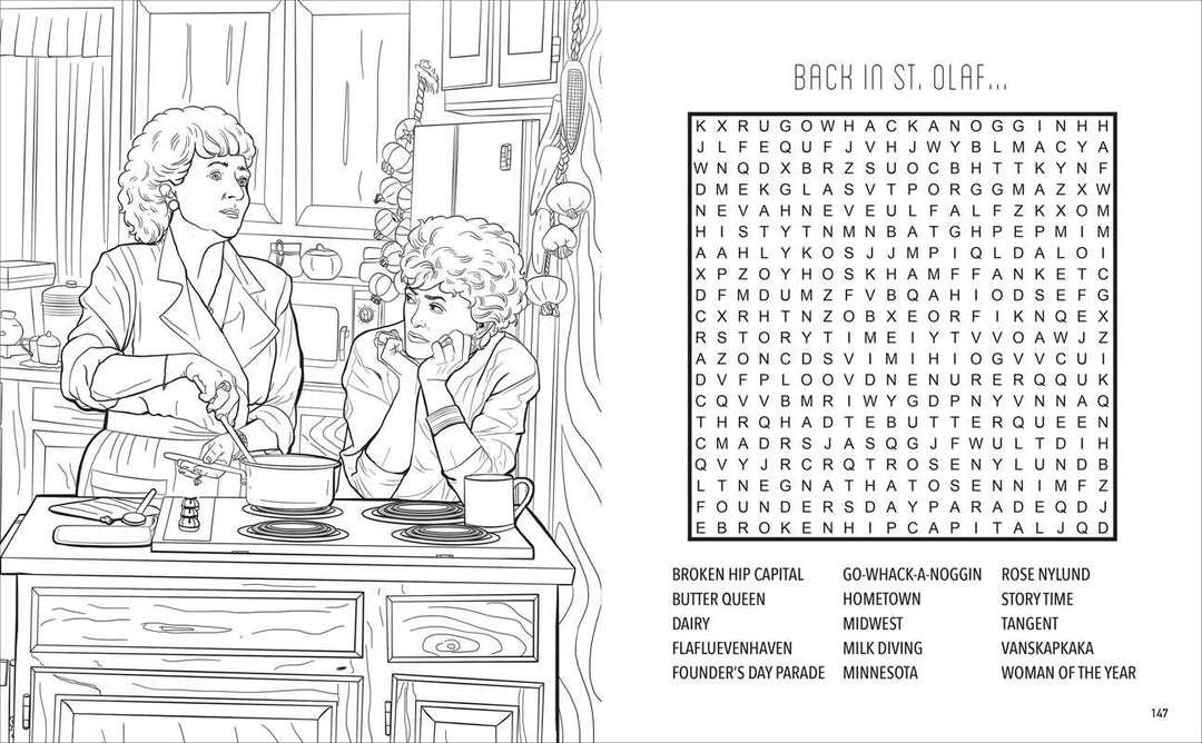 Golden Girls Word Search, Quips, Quotes and Coloring Book by Editors of Thunder Bay Press