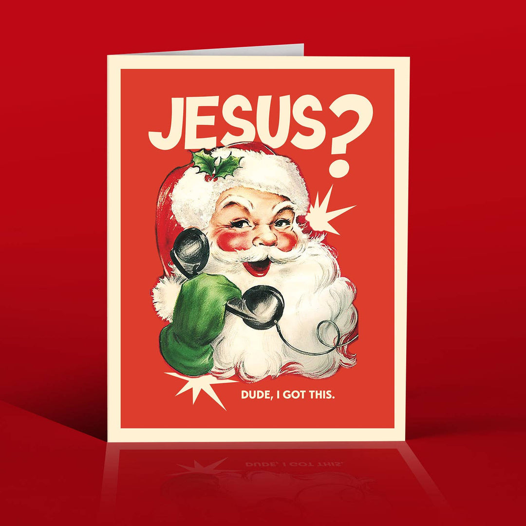 Santa Jesus Dude Christmas Card