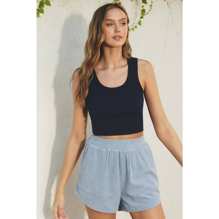 Ribbed Knit Scoop Baby Tank