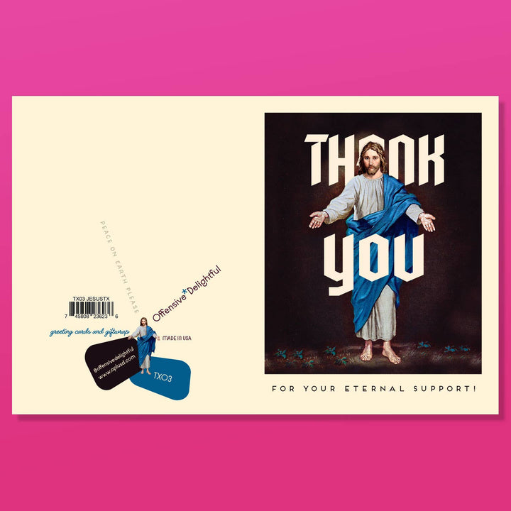 JESUS ETERNAL SUPPORT thank you card