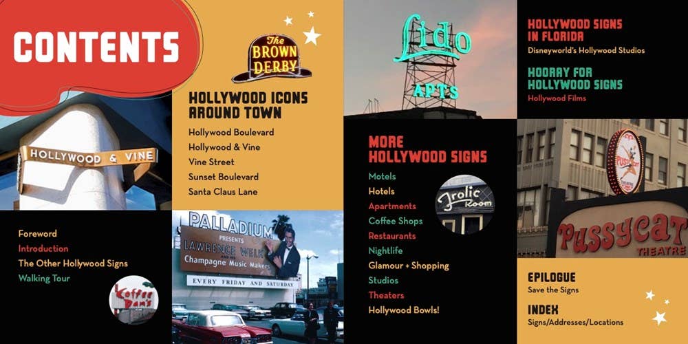 Hollywood Signs : Glittering Graphics and Glowing Neon