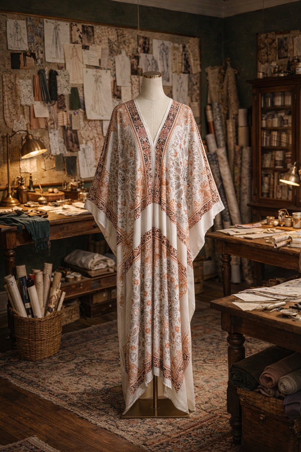 Luca Scarf Print Caftan Caftan