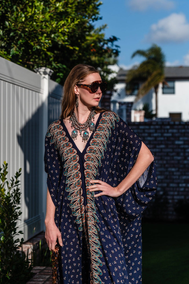 Kinsley Paisley Border Caftan