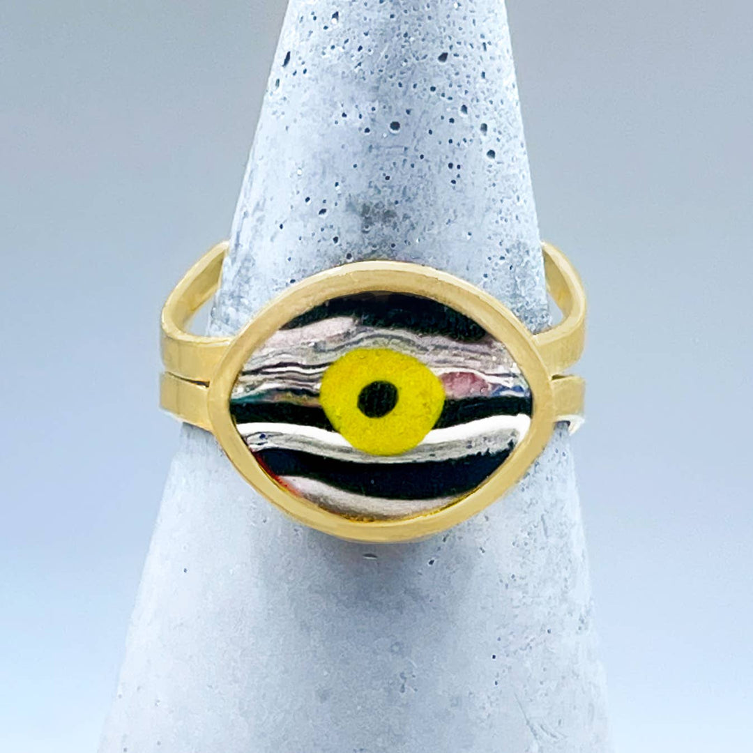 The Goldeneye Handmade Adjustable Ring