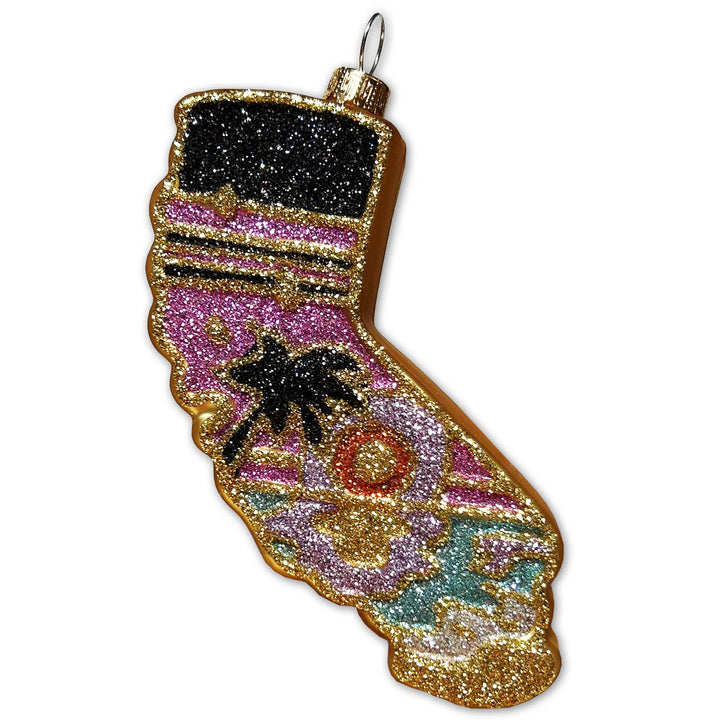 Retro CA State Glass Mold Ornament