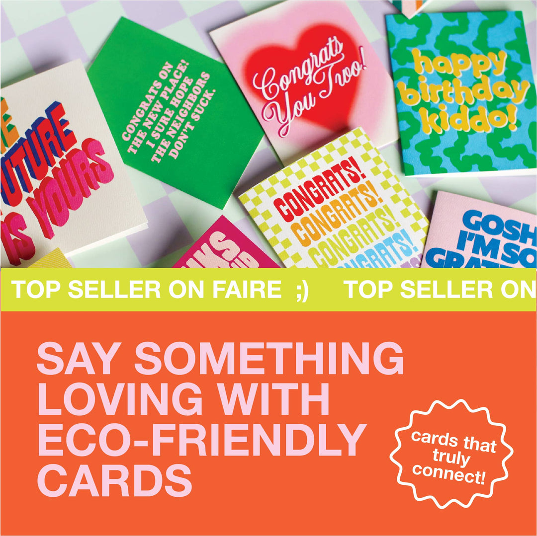 GROOVY WISHES - greeting card