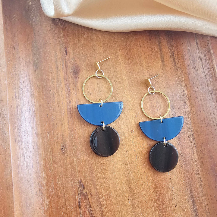 Wren Earrings - Navy & Mahogany // Jewelry, Fall