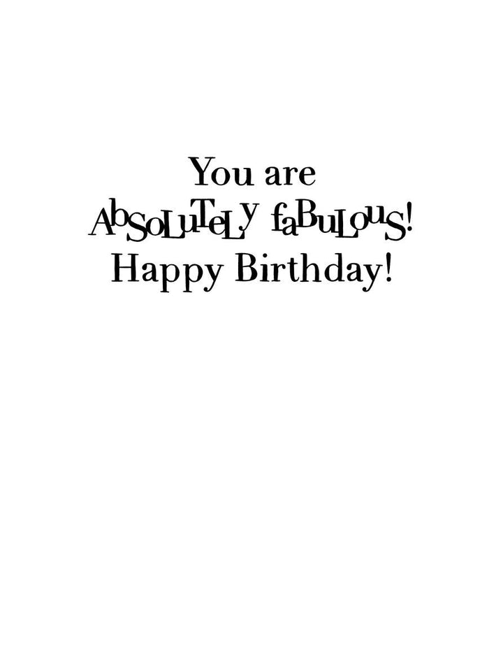 Ab Fab Sweetie Darling Birthday Card