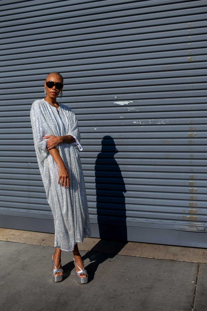 Diamond Dust Sequin Goddess Waist Caftan