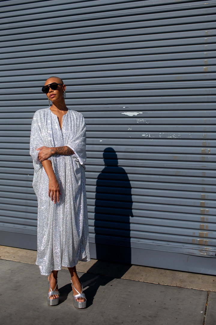 Diamond Dust Sequin Goddess Waist Caftan