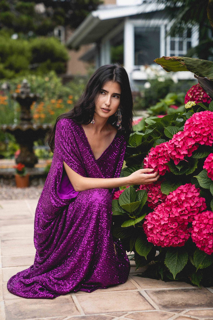 Fuchsia Sequin Caftan