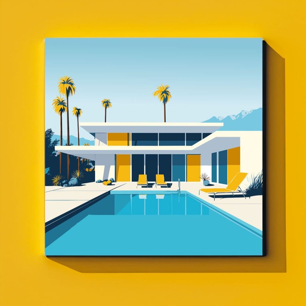Yellow Pool Day Acrylic Print