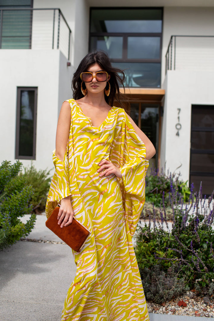 Allegra Caftan in Guava