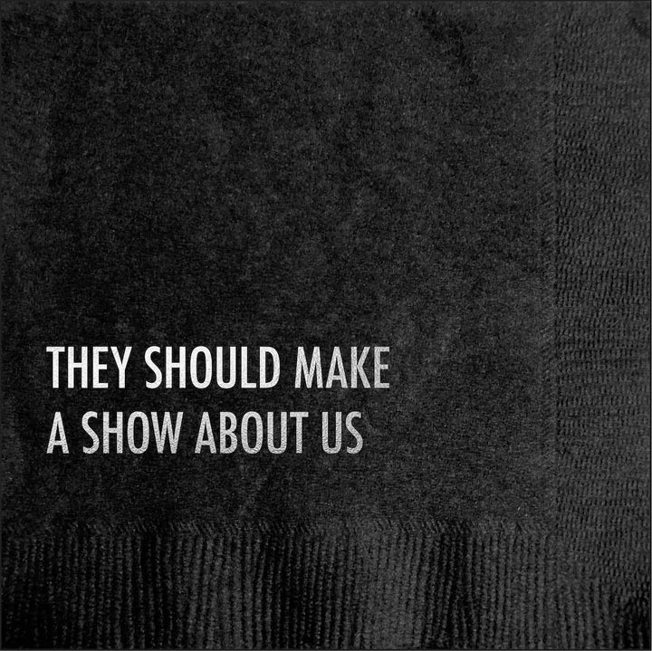 Show About Us - Funny Cocktail Napkin