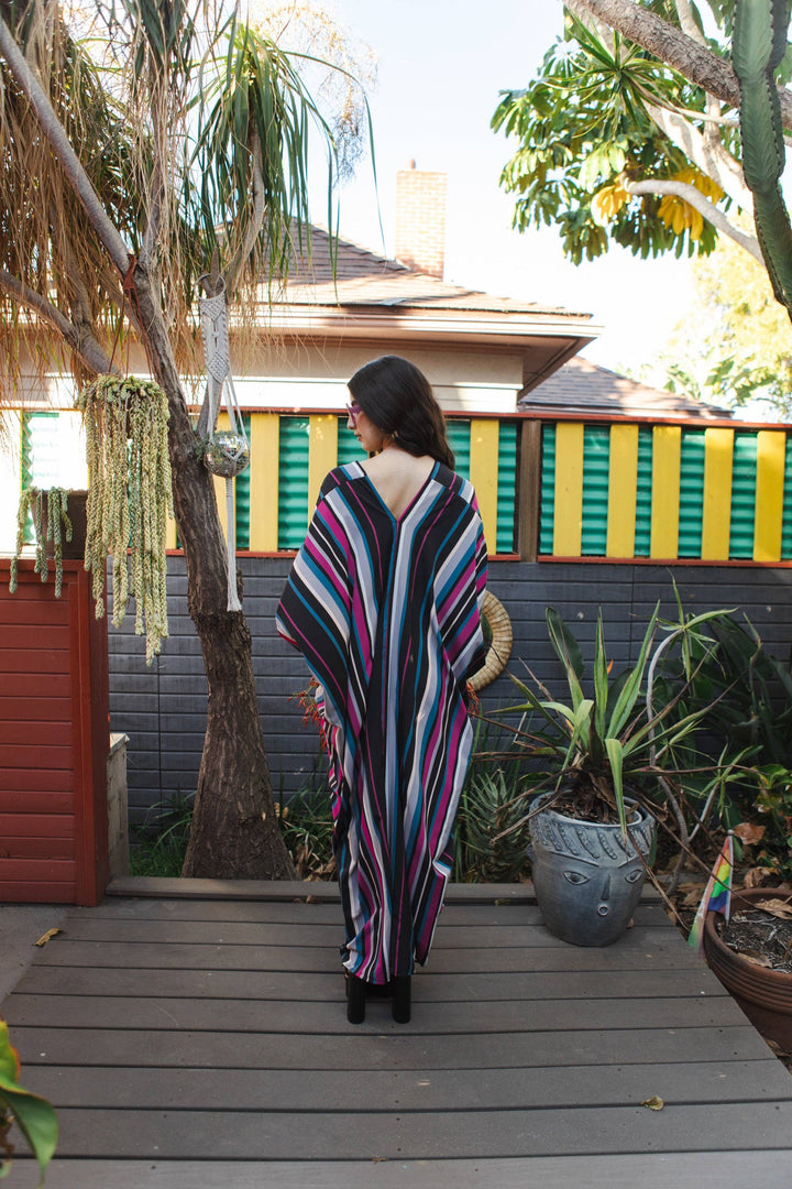 Raspberry Stripe Caftan