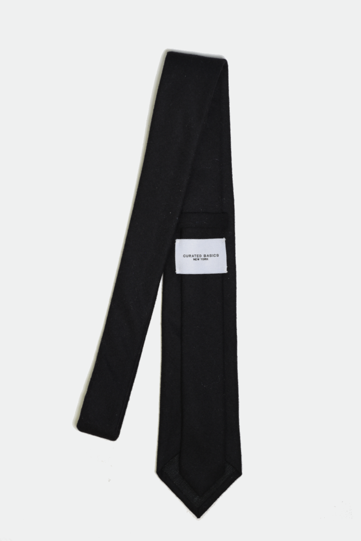 Black Wool Tie