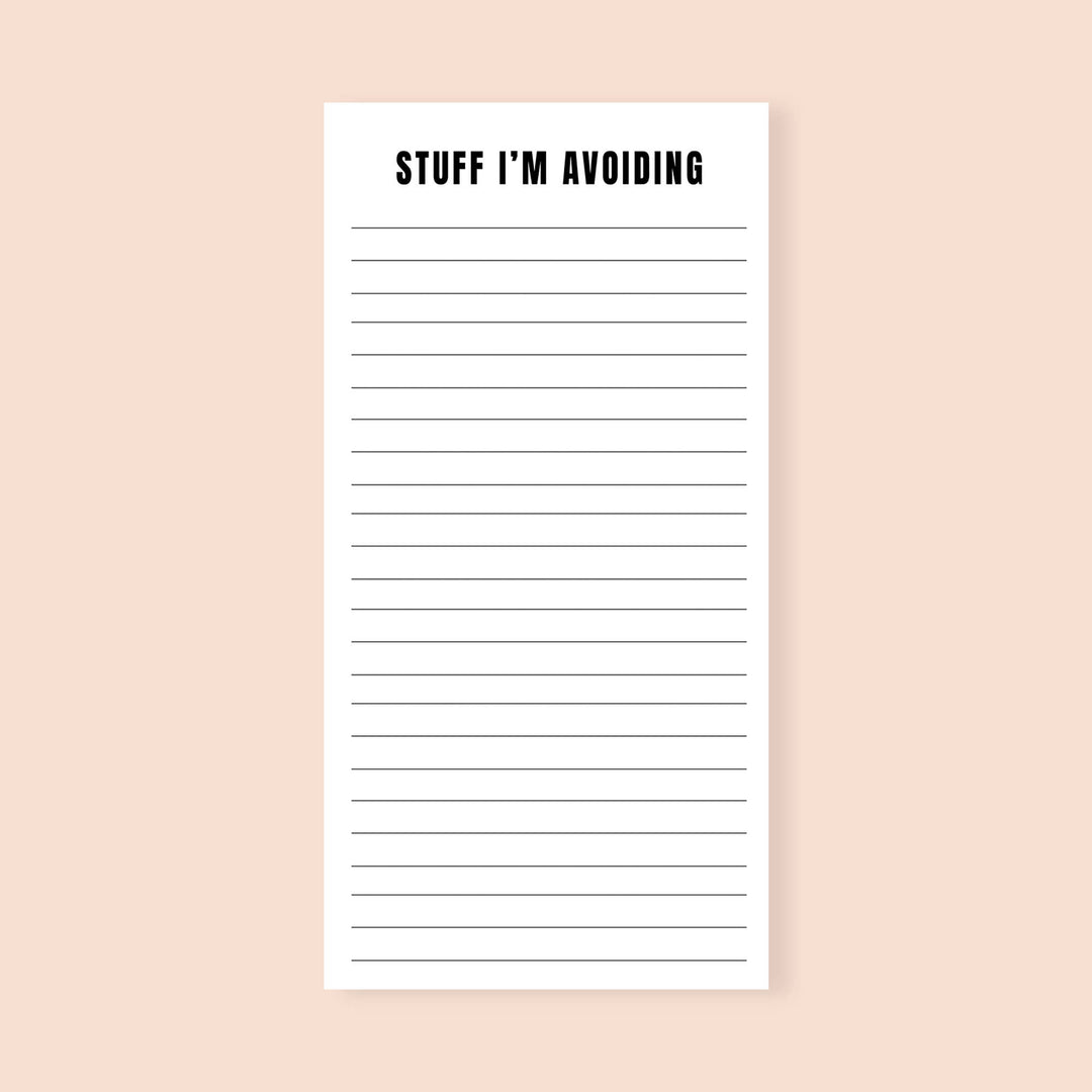 Stuff I'm Avoiding Funny Notepad