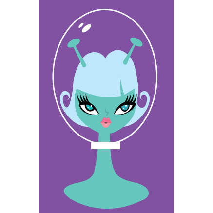Beam Me Up Babe Spooky Doll Brooch