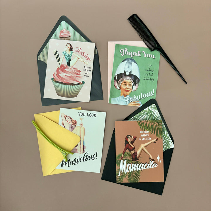 You Look Marvelous Pinup Martini - Birthday Card