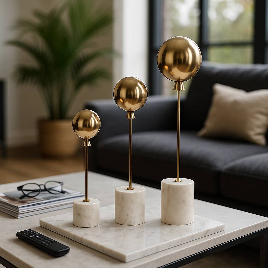 Metal Balloon Sculptures Set of 3