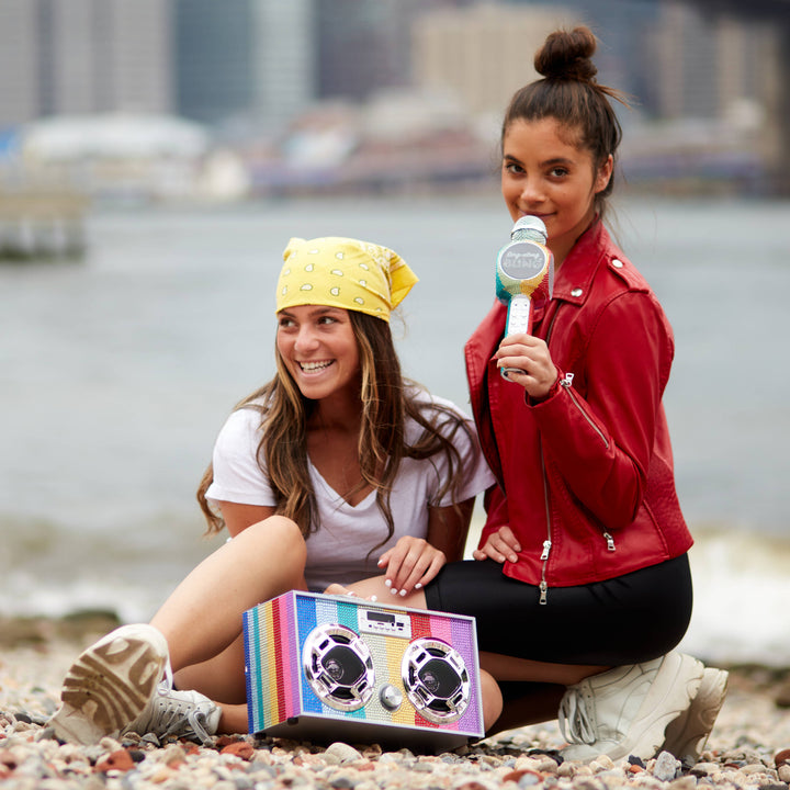Rainbow Bling Wireless Boombox with FM Radio