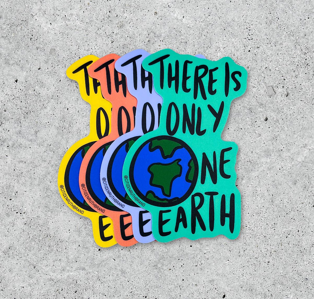 There's Only One Earth vinyl sticker